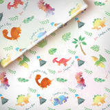 Watercolour and Dinos - Wrapping Paper