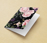 Floral with Dark Background - Greeting Cards