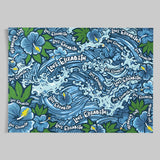 Waves & Flowers - Note Cards