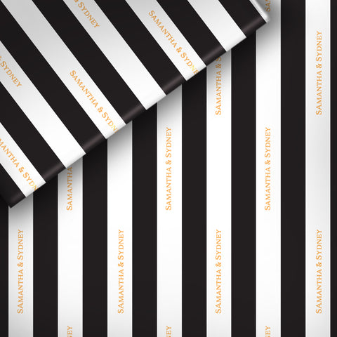 Black and White Stripes - Wrapping Paper