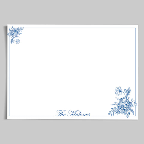 Blue Floral -Note Cards