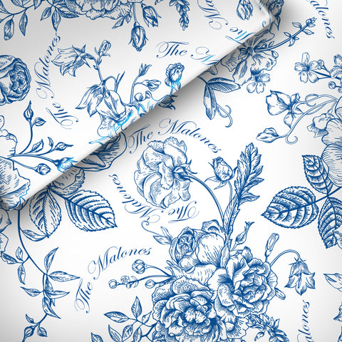 Blue Floral - Wrapping Paper