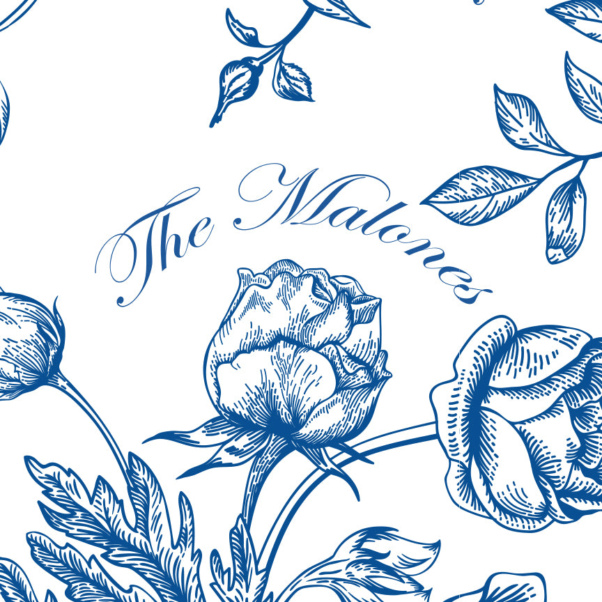 Blue Floral - Wrapping Paper